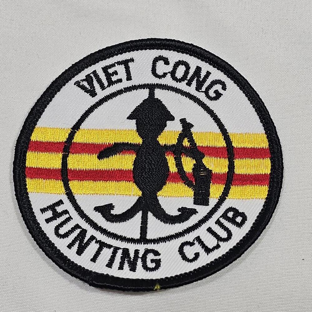 Vintage Vietnam Viet Cong Hunting Club US Military 3" Jacket Patch Iron On